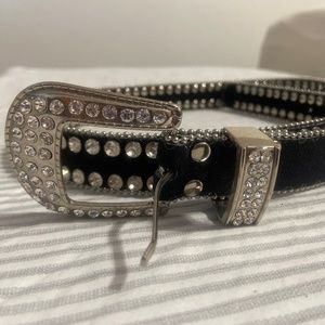 Black rhinestone belt